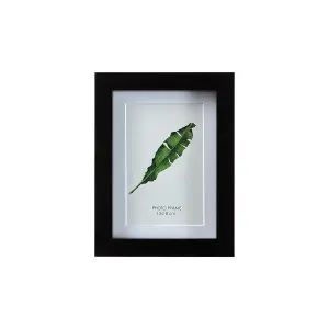 Matt Black Pine effect Plain Single Picture frame (H)20.6cm x (W)15.6cm