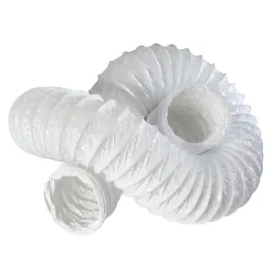 Blauflex White PVC Ducting 125mm dia x 6m