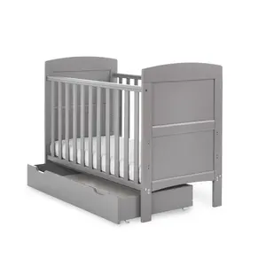 Grace Mini Cot Bed & Underdrawer Taupe Grey