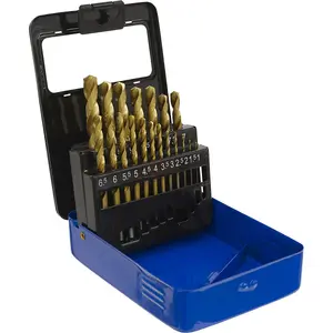 19 Piece HSS Drill Bit Set with Split Point Tips - Precision Sizes from 1mm to 10mm