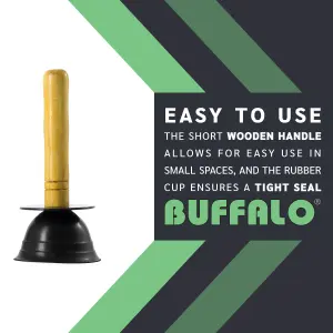 Buffalo Small Rubber Cup Sink & Basin Plunger