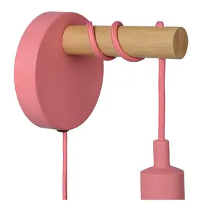 Lucide Pola Modern Wall Light Children 12cm - 1xE27 - Pink