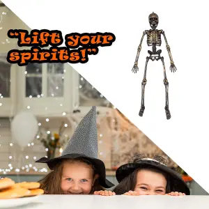 Hanging Skeleton Decoration Halloween Party, Trick or Treat  Gold