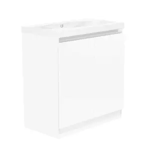 Cove 800mm White Gloss Floorstanding Basin Unit complete with Basin