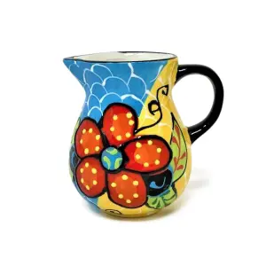 Classic Spanish Hand Painted Pattern Home Decor Mini Pourer Jug (H) 9cm Fish Scales