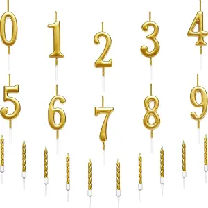 Gifts 4 All Occasions Limited Gold 5 Number Candle Birthday Anniversary Party Cake Decorations Topper