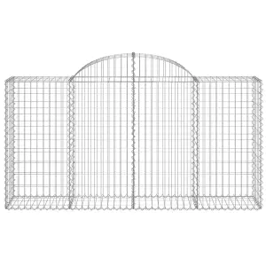 Berkfield Arched Gabion Baskets 20 pcs 200x50x100/120 cm Galvanised Iron