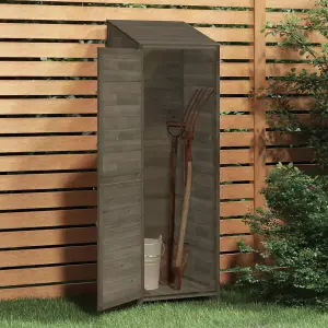 Berkfield Garden Shed Anthracite 55x52x174.5 cm Solid Wood Fir