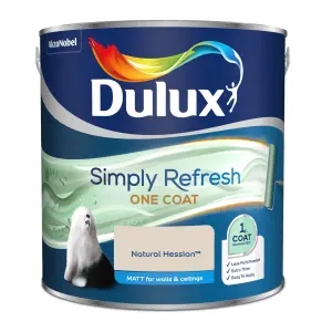 Dulux One coat Natural hessian Matt Emulsion paint, 2.5L