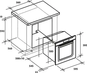 Candy Fcp602x E0/E Built-In Single Oven - Black