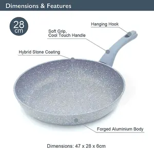 Blackmoor 28cm Grey Non-Stick Frying Pan