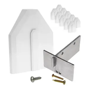 Side-Fix End Cap Replacement Kit (10 Pack) - White