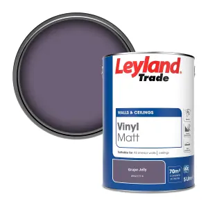 Leyland Trade Vinyl Matt Walls & Ceilings Emulsion Paint Grape Jelly (PPG1177-6) 5L