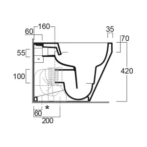 Bellio Rimless White Back to Wall Toilet