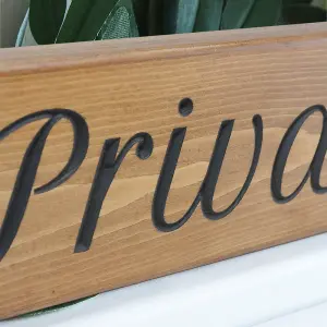 Peak Heritage Engraved Wooden Sign 30cm with Posts - Private