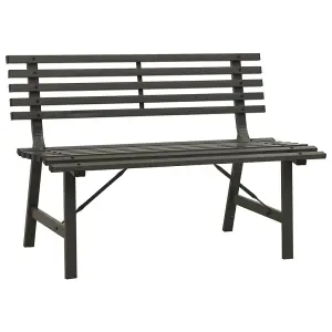 Berkfield Garden Bench 110 cm Steel Black