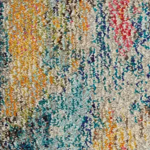 Multicolour Abstract Modern Jute Backing Easy to Clean Rug for Living Room Bedroom and Dining Room-239cm X 320cm