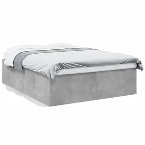 Berkfield Bed Frame without Mattress Concrete Grey 160x200 cm