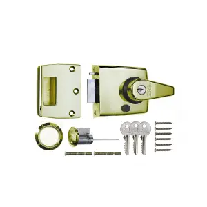 ERA - Night Latch Double Locking 60mm Backset - Polished Brass