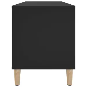 vidaXL Record Cabinet Black 100x38x48 cm Engineered Wood