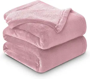 GC GAVENO CAVAILIA Luxury Faux Fur Throw 150x200 CM Pink Fleece Blanket for Double Bed & Sofa Bed