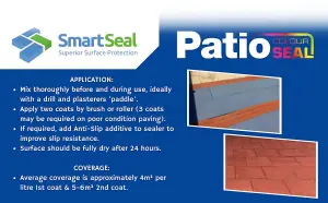 Smartseal - Patio ColourSeal - Black (150ml SAMPLE) Seal & Restore Old Concrete Paving Slabs - Superior Protection to Paint