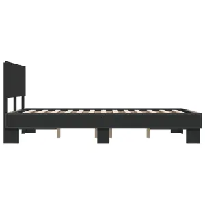 Berkfield Bed Frame without Mattress Black 135x190 cm Double