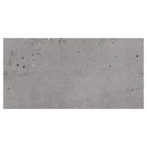 Mythos Matt Grey Stone Effect Porcelain Outdoor Tile - Pack of 26, 18.72m² - (L)600x(W)1200mm