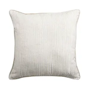 Hopelynn Striped Square Throw Cushion Natural