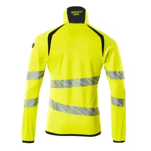 Mascot Accelerate Safe Microfleece jacket with Zip (Hi-Vis Yellow/Dark Navy)  (Medium)