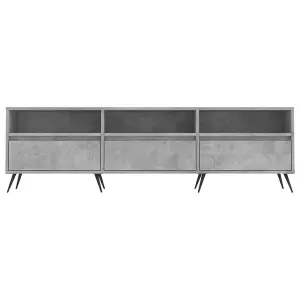 Berkfield TV Cabinet Concrete Grey 150x30x44.5 cm Engineered Wood