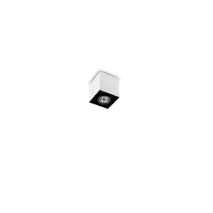 Luminosa Mood 1 Light Small Square Surface Mounted Downlight White, GU10