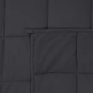 Brentfords Weighted Blanket Quilted, Charcoal Grey, 150 x 200 cm - 8kg