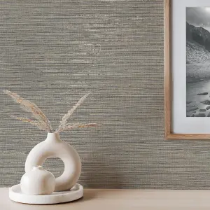 Crown Fusion Plain Stone Grey Wallpaper M1767