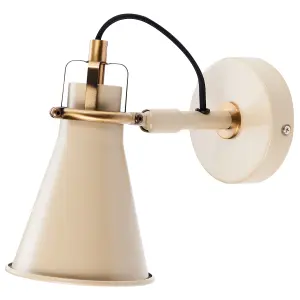 Set of 2 Metal Wall Lamps Beige MOYOLA