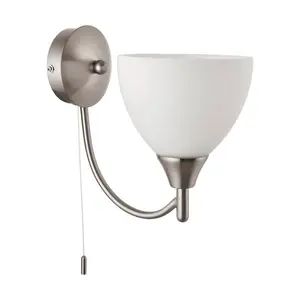 Whitestown Steel Armed Sconce Satin Chrome