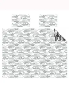 Grey Army Camouflage Reversible Double Duvet Cover and Pillowcase Set