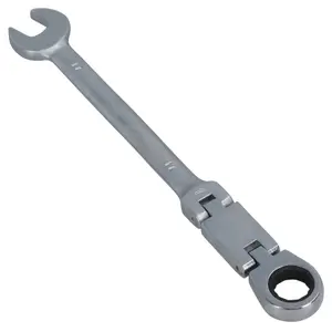 17mm Metric Double Jointed Flexi Ratchet Combination Spanner Wrench 72 Teeth