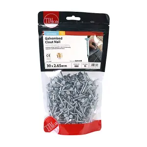 TIMCO Clout Nails Galvanised - 30 x 2.65