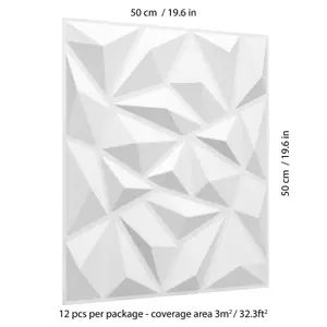 Puck Design 12 Boards 50x50cm 3D Wall Panel