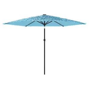 Berkfield Garden Parasol with Steel Pole Blue 288x288x225 cm