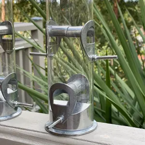 Heavy Duty Bird Seed Feeders with 4 Feeding Ports (Set of 2)