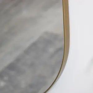 Melody Maison Gold Oval Wall Mirror 140cm x 40cm