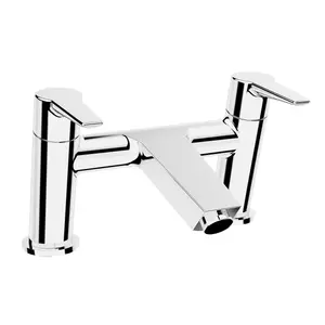 VitrA Solid S Gloss Chrome effect Deck-mounted 2 Tap Hole Filler Tap