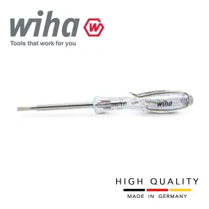 Wiha Voltage Tester Screwdriver Slotted VDE Electricians 120 250v AC 3.0mm 34745