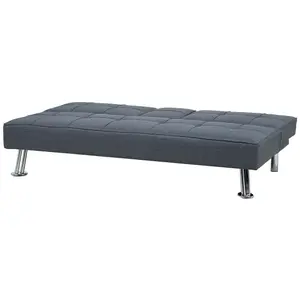 Beliani Modern Sofa Bed ROXEN Dark Grey