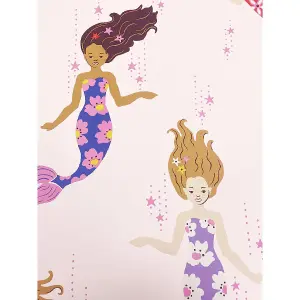 Cath Kidston Mermaids Wallpaper Multi 182534