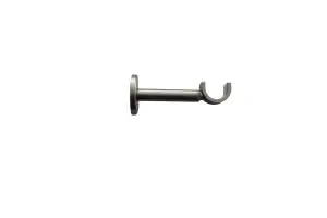 GoodHome Athens Grey Brushed nickel effect Metal Medium extendable Curtain pole bracket