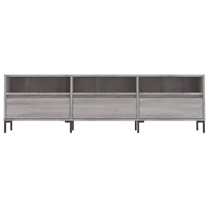 Berkfield TV Cabinet Grey Sonoma 150x30x44.5 cm Engineered Wood