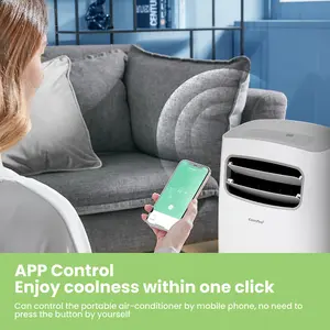 Comfee 12000 BTU Portable Air Conditioner, Dehumidifier - WiFi, App & Smart Home, 24H Timer, 4-Mode Control, Window Exhaust Kit